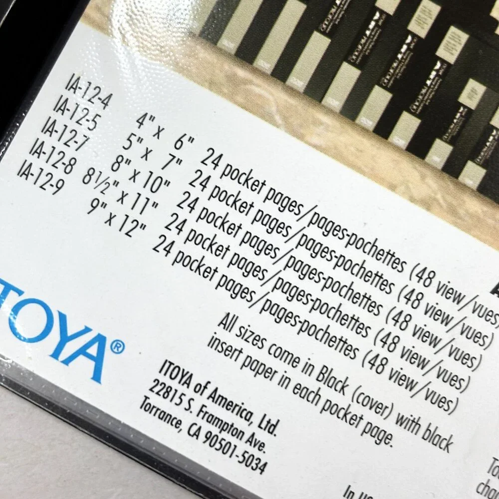 Itoya Art Pro folio Original Storage Display Book 5 x 7 (24 Two-Sided Pages) NWT